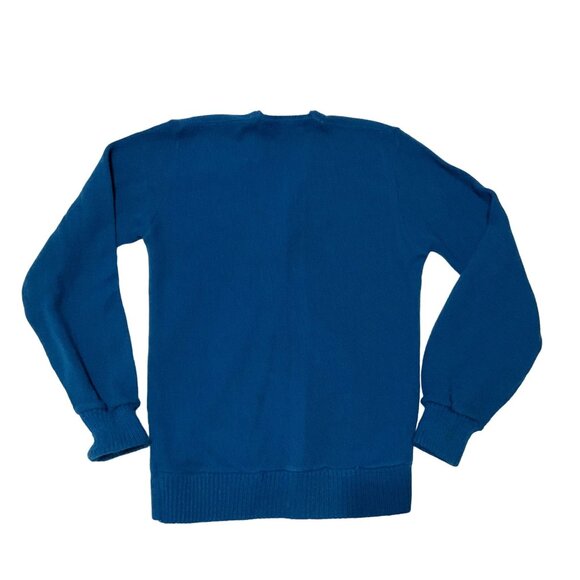 VTG 60s BLUE CARDIGAN SWEATER SZ S MR PRO CALIFORNIA 100% VIRGIN ORLAN ACRYLIC - Picture 4 of 4